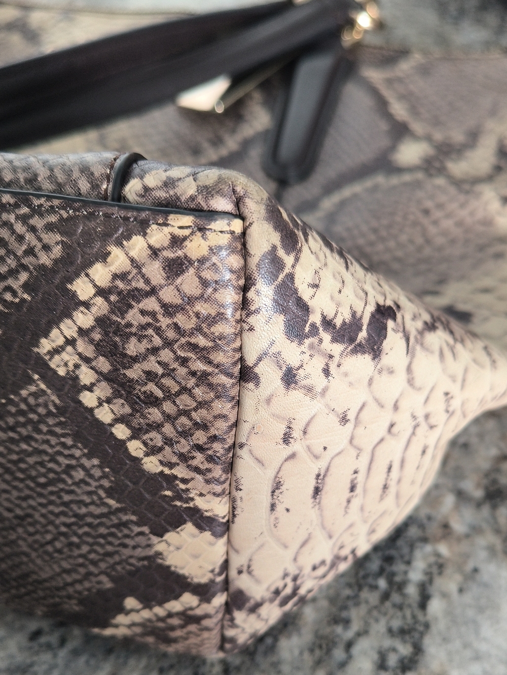 Authentic Coach Ava Python Embossed Leather Tote - Picture 11 of 14